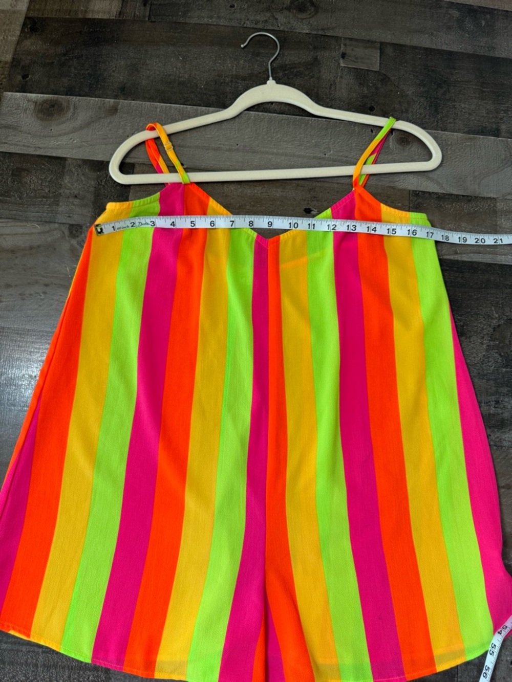 Show Me Your Mumu Neon Stripe Romper Colorful Festival Beach Summer Small - Picture 5 of 8